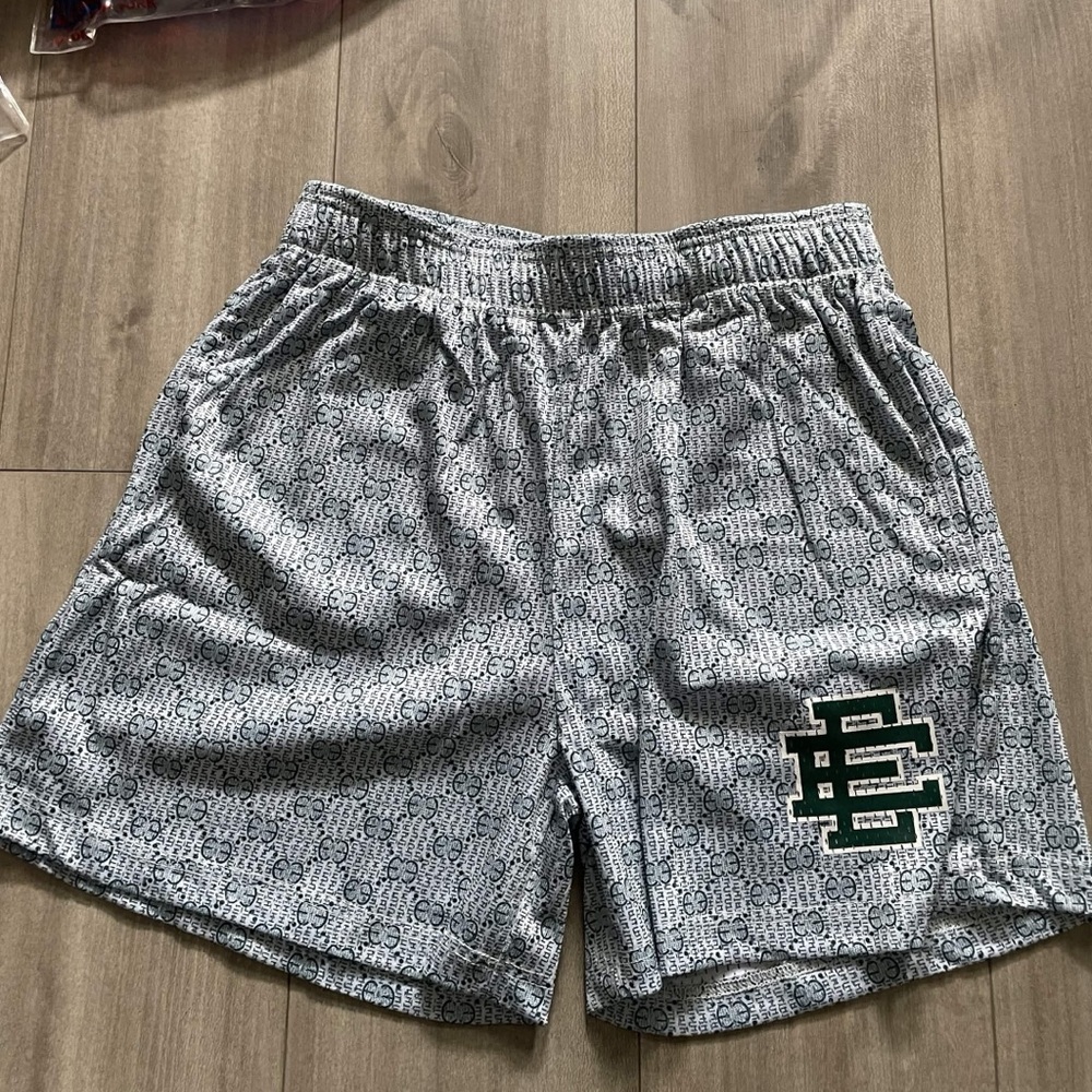 Small Eric Emanuel Green Print Shorts
